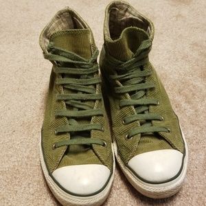 Converse All Star Green Corduroy